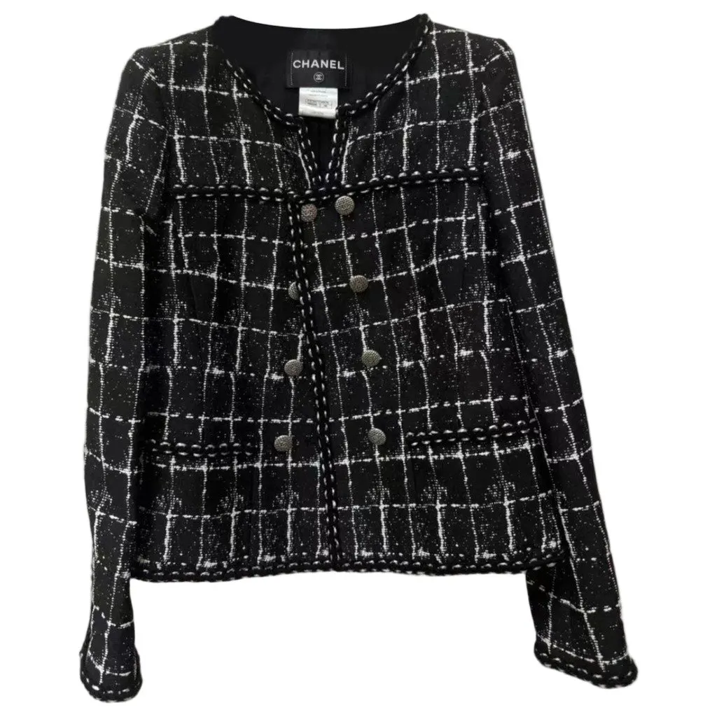 Chanel La Petite Veste Noire Black Tweed Jacket Black Tweed Very good - Front View