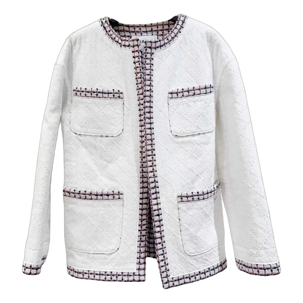Chanel La Petite Veste Noire White Cotton Jacket White Cotton Very good - Front View