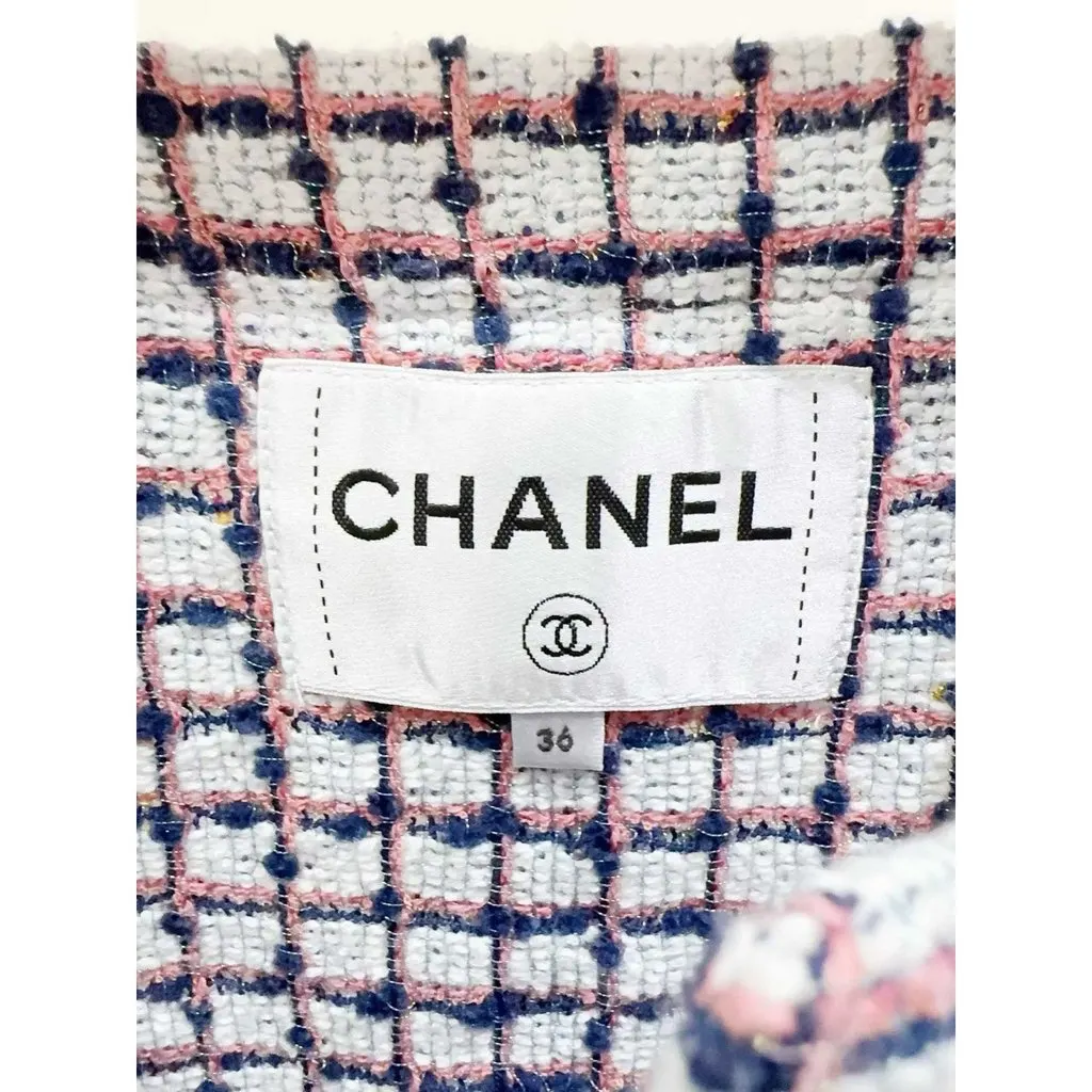 Chanel La Petite Veste Noire White Cotton Jacket White Cotton Very good - Box View