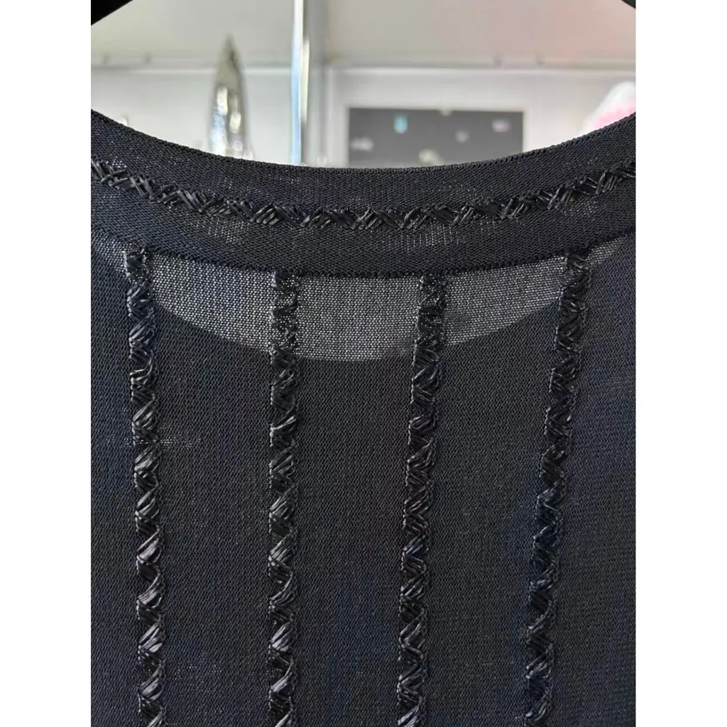Alaïa Black Viscose Knitwear Black Viscose Never worn, with tag - Model View