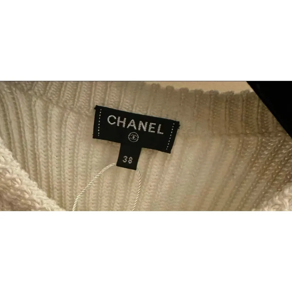 Chanel White Cotton Knitwear White Cotton Very good - Box View