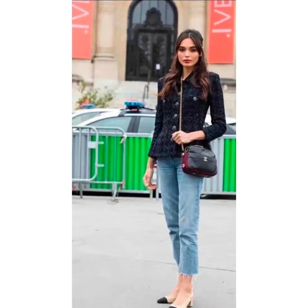 Chanel La Petite Veste Noire Wool Jacket MultiColor Wool Very good - Box View