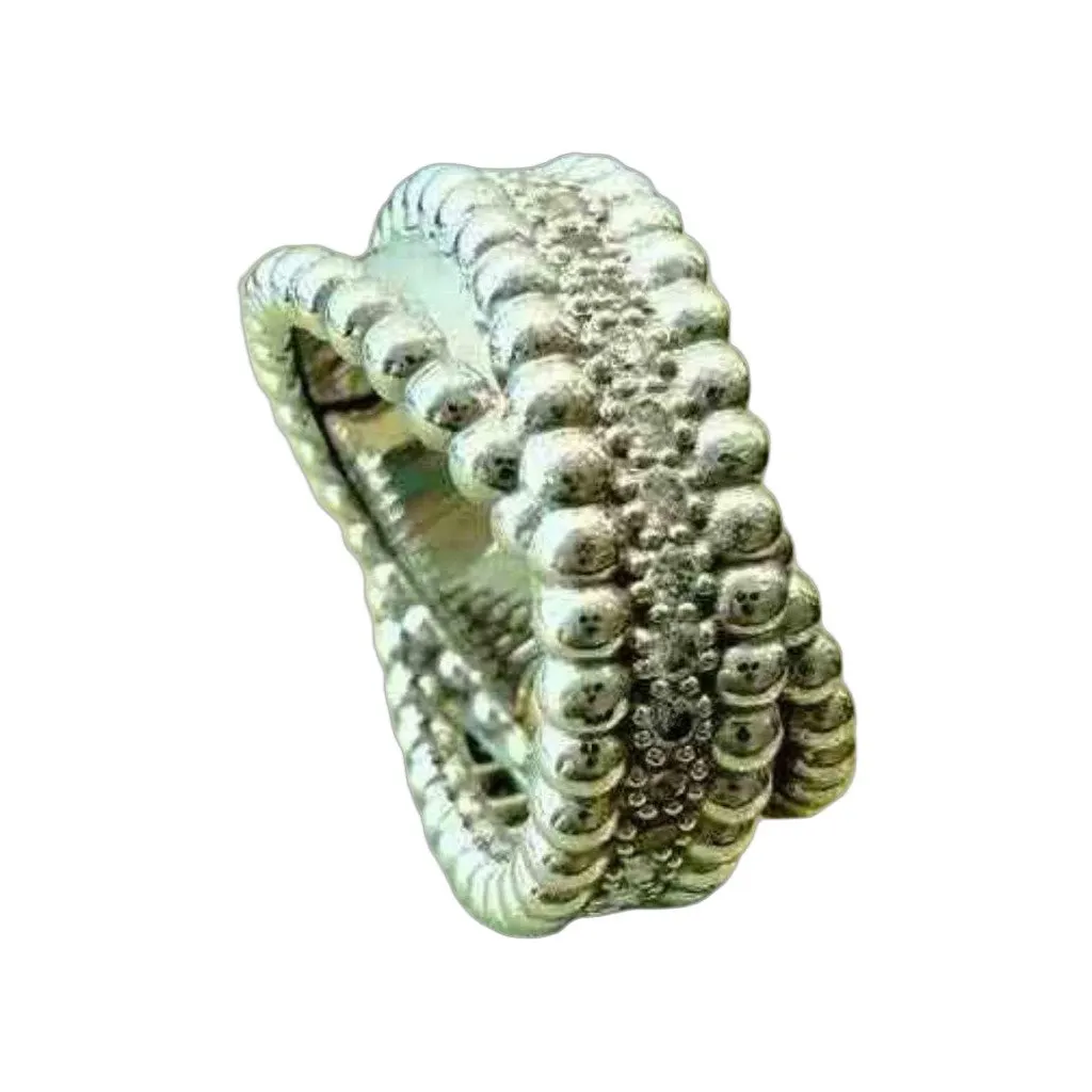 Van Cleef & Arpels Perlee White Gold Ring MultiColor White Gold Very good - Front View