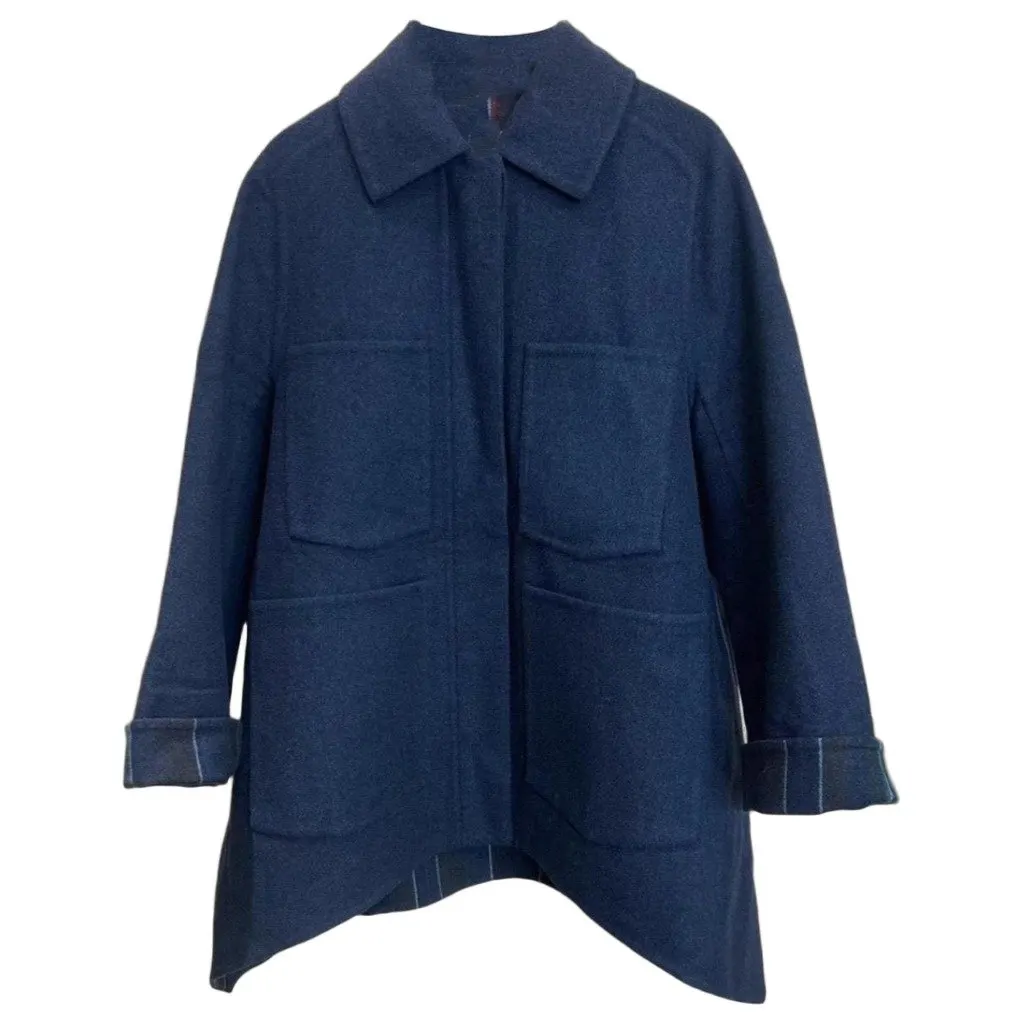 Hermes Wool Coat MultiColor Wool Very good - Front View