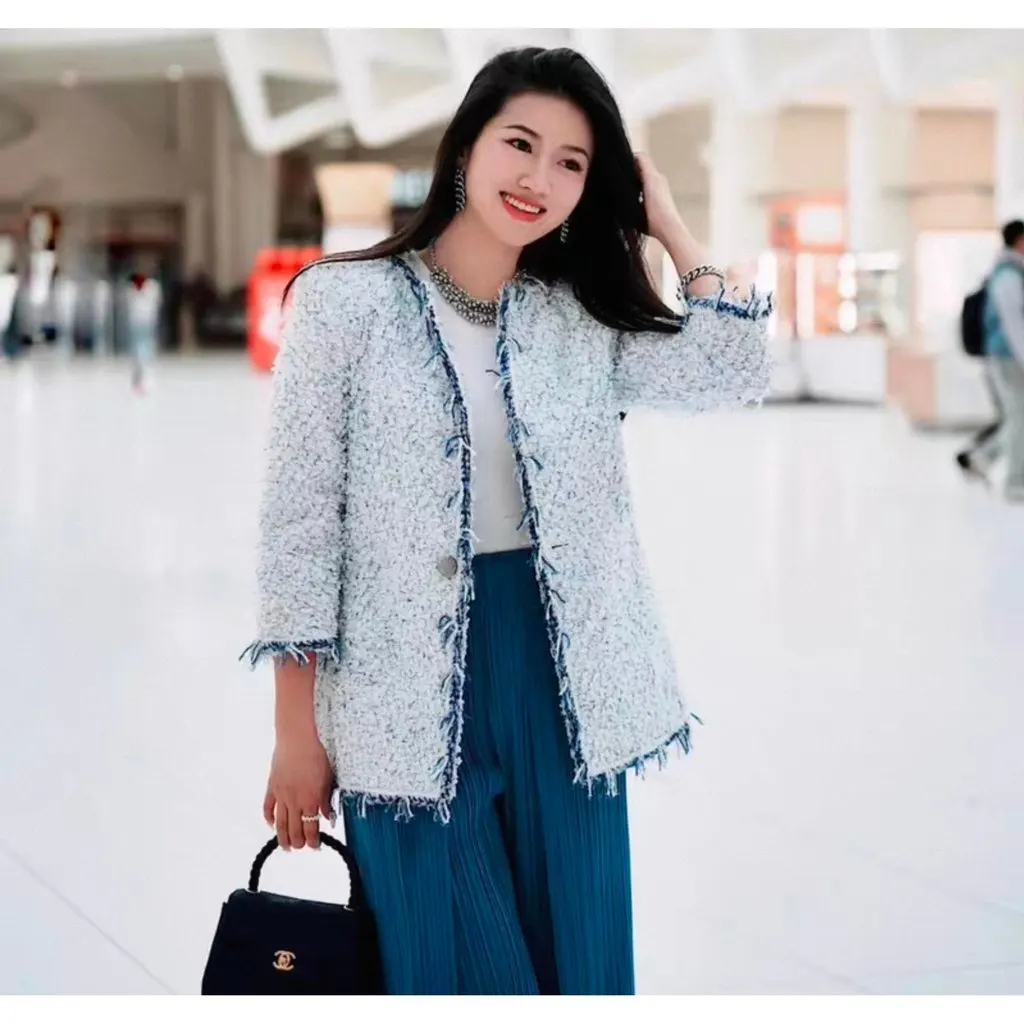 Chanel La Petite Veste Noire Tweed Jacket MultiColor Tweed Very good - Inside View