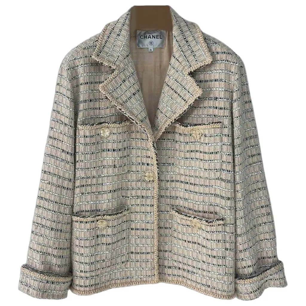 Chanel La Petite Veste Noire Tweed Jacket MultiColor Tweed Very good - Front View