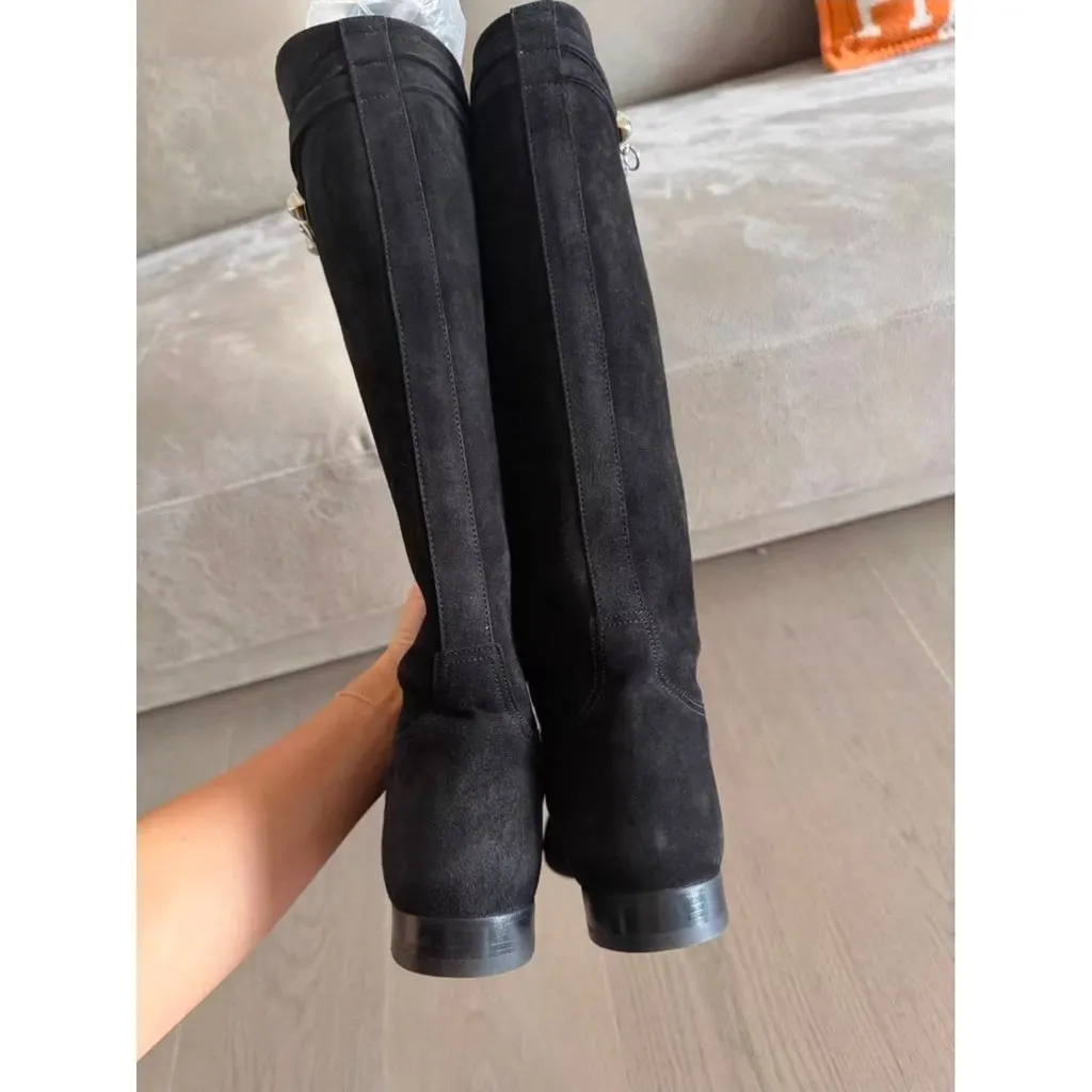 Hermes Suede Boots MultiColor Suede Very good - Inside View
