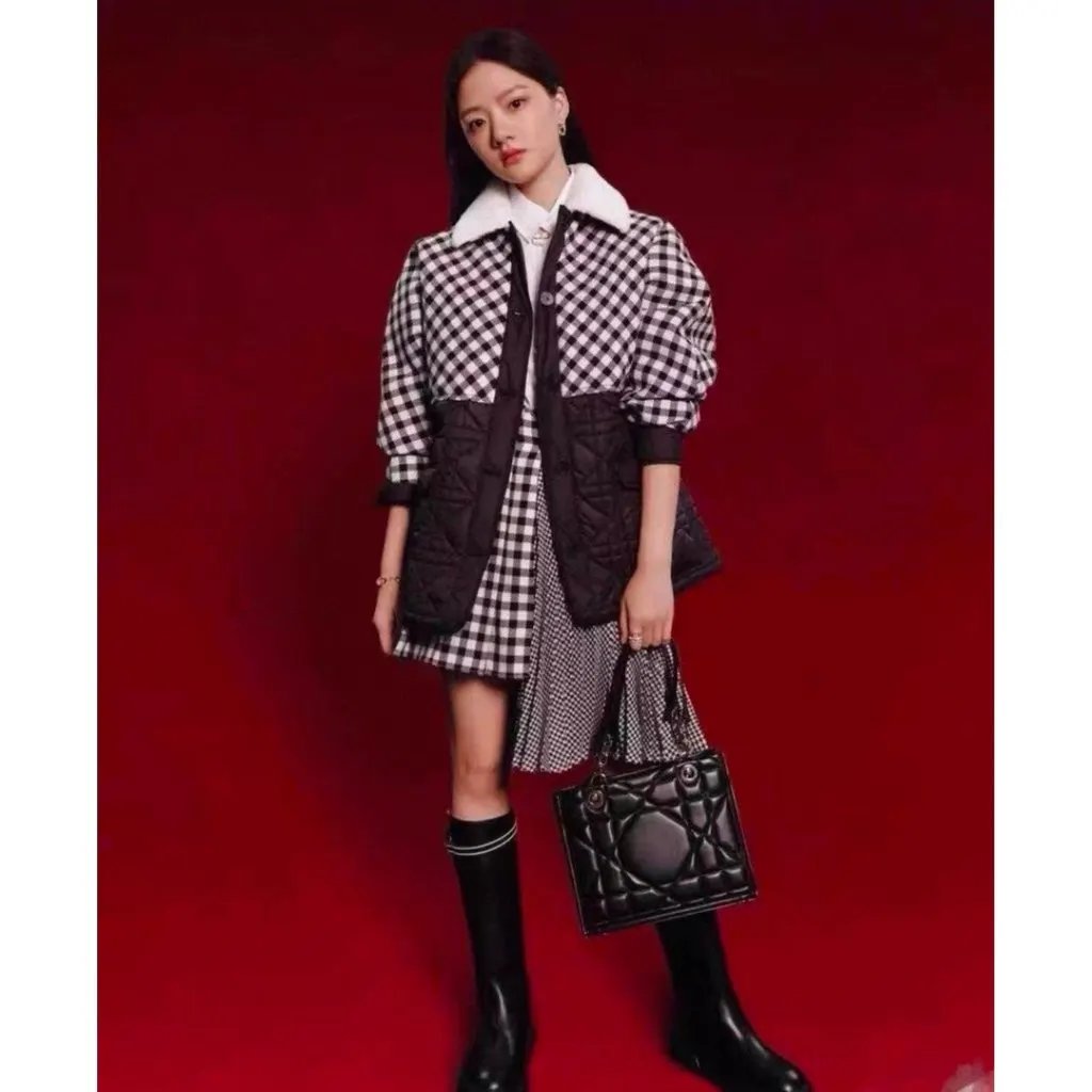 Dior Wool Leather Jacket MultiColor Wool Never worn - Model View