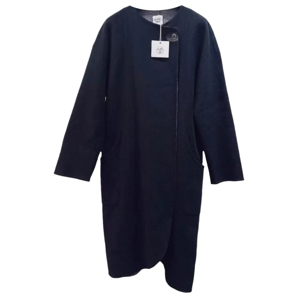 Hermes Cashmere Coat MultiColor Cashmere Very good - Front View