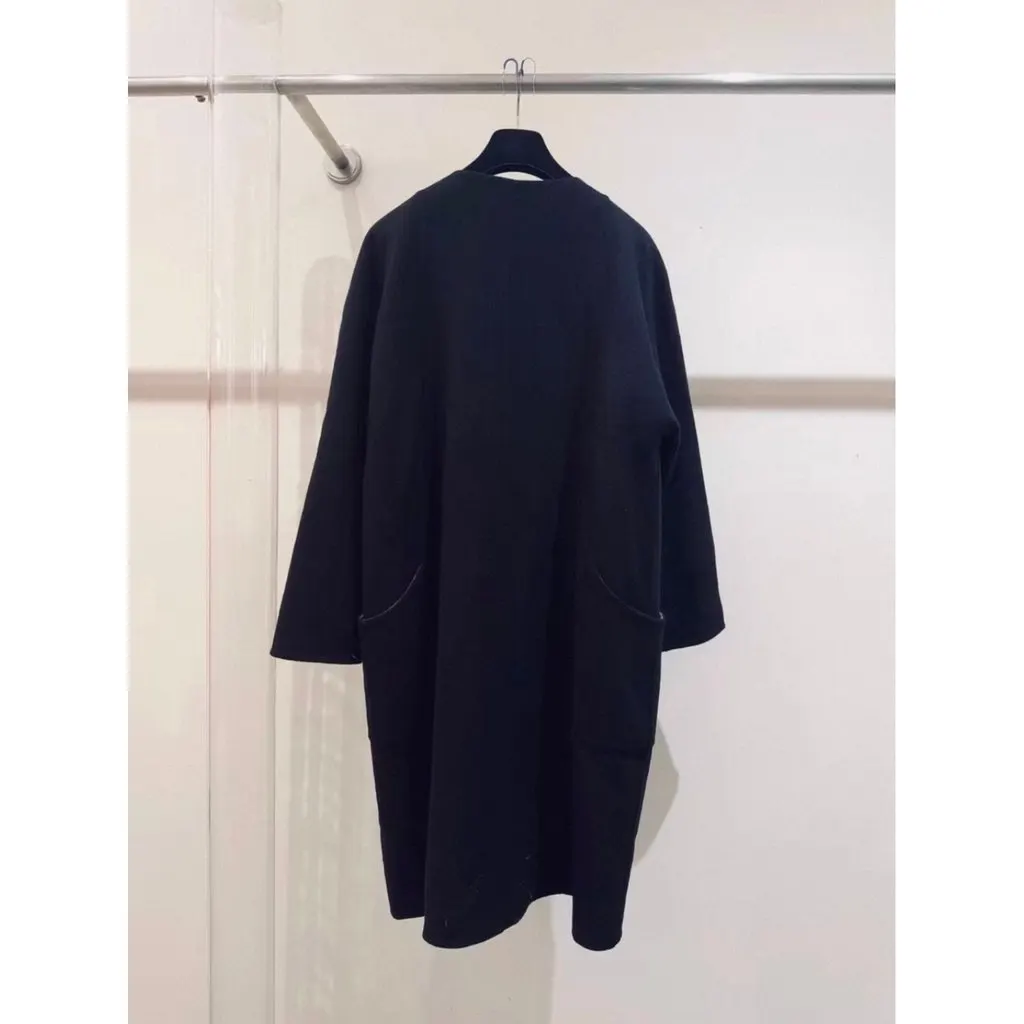 Hermes Cashmere Coat MultiColor Cashmere Very good - Model View
