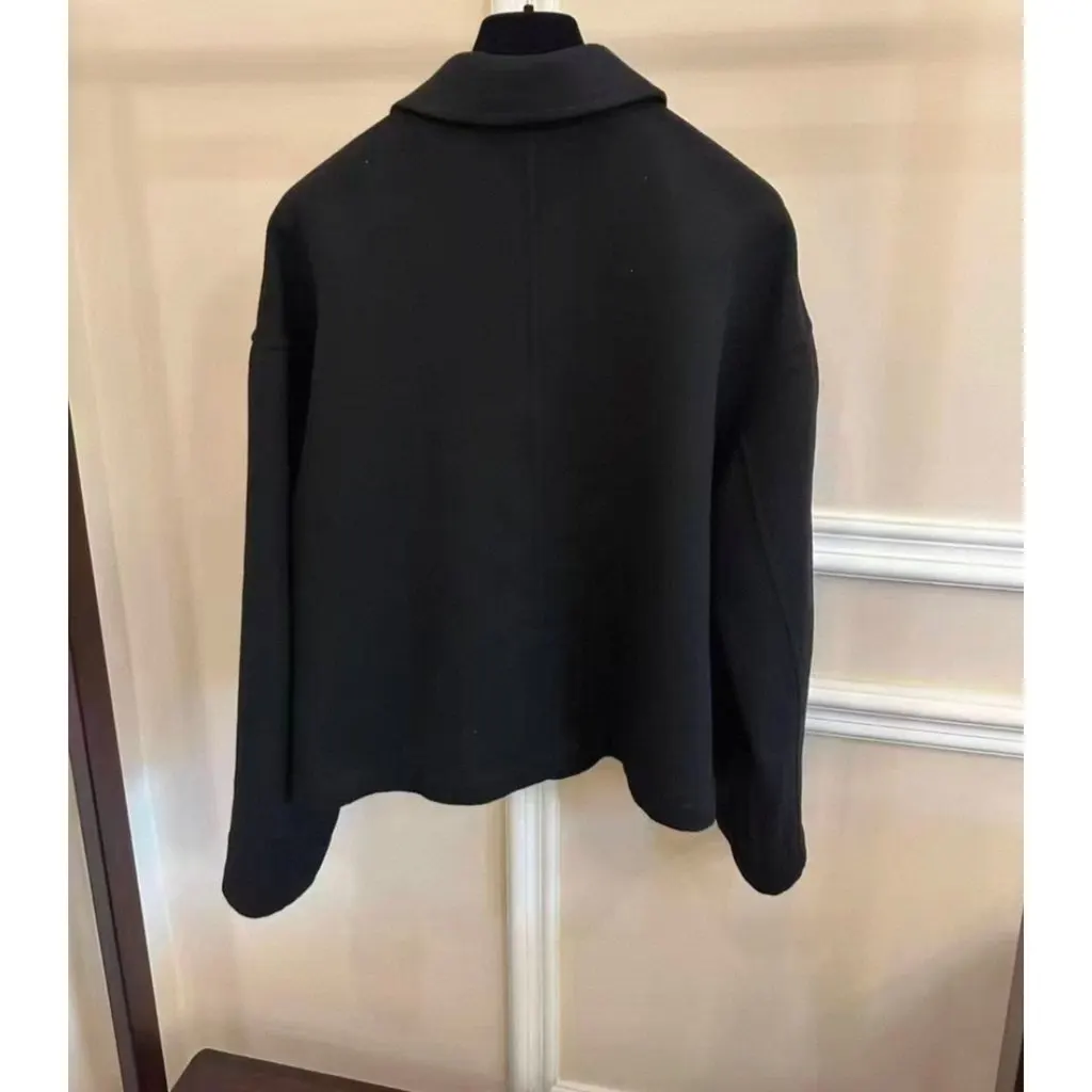 Celine Black Cashmere Coat Black Cashmere Very good - Back View