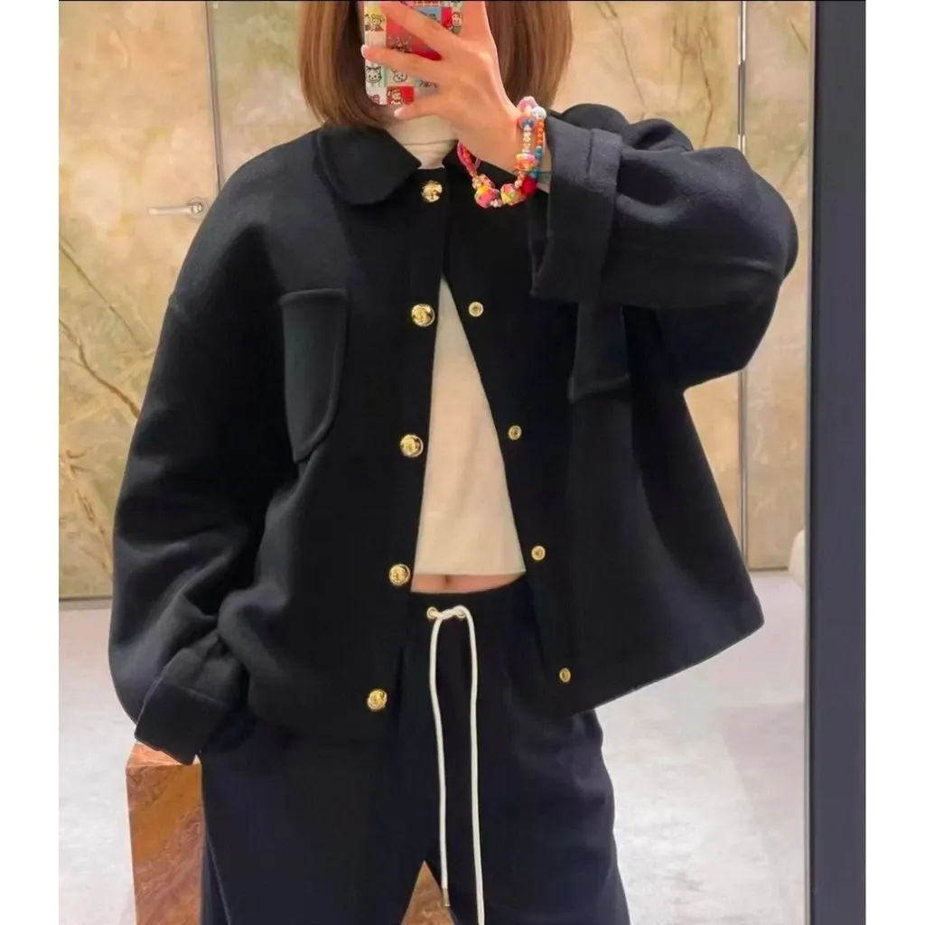 Celine Black Cashmere Coat Black Cashmere Very good - Box View