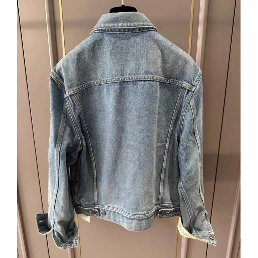 Celine Blue Cotton Jacket Blue Cotton Very good - Back View