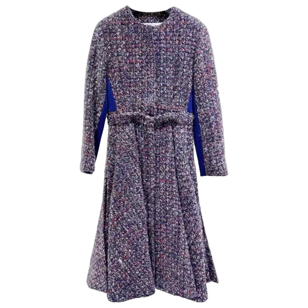Dior Purple Wool Coat Purple Wool Very good - Front View
