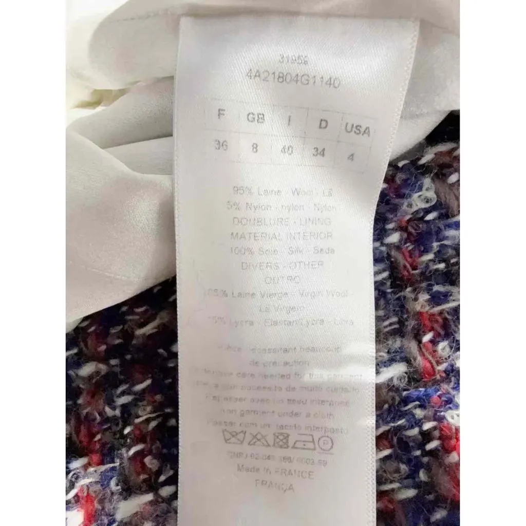 Dior Purple Wool Coat Purple Wool Very good - Model View