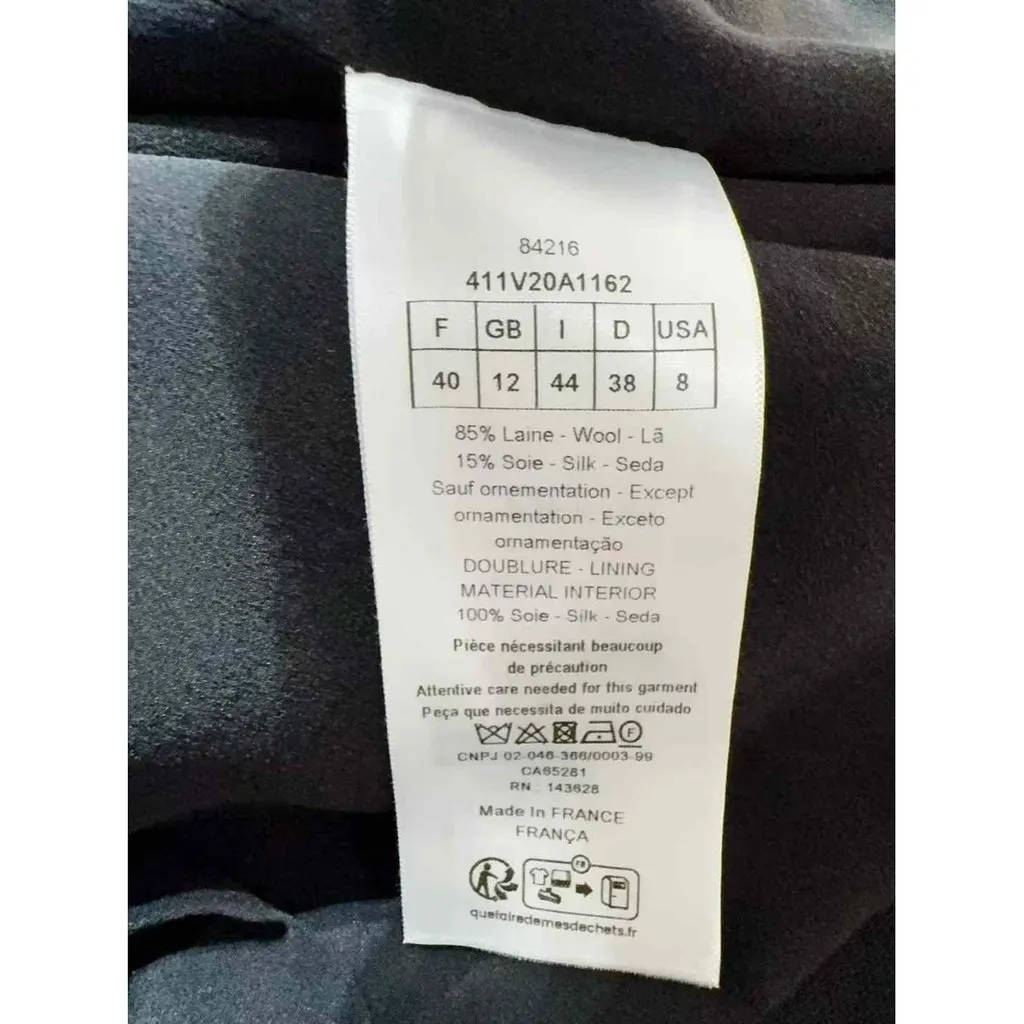 Dior Black Wool Jacket Black Wool Never worn - Box View