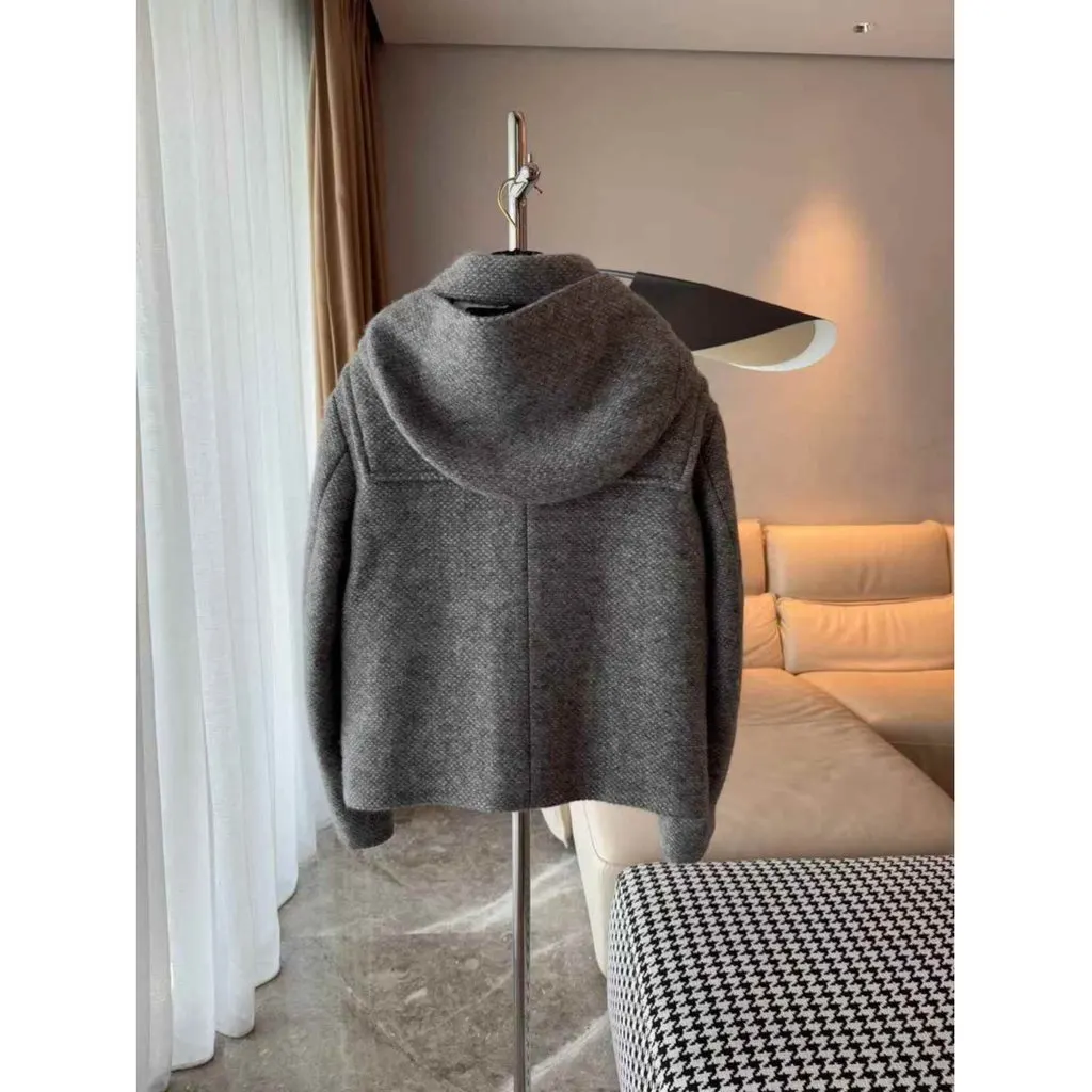 Chanel Grey Wool Leather Jacket Grey Wool Never worn, with tag - Box View