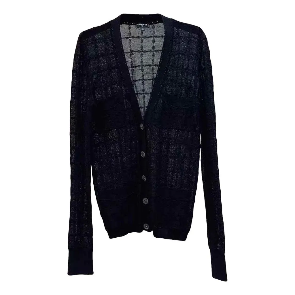 Chanel Black Cotton Knitwear Black Cotton Very good - Front View
