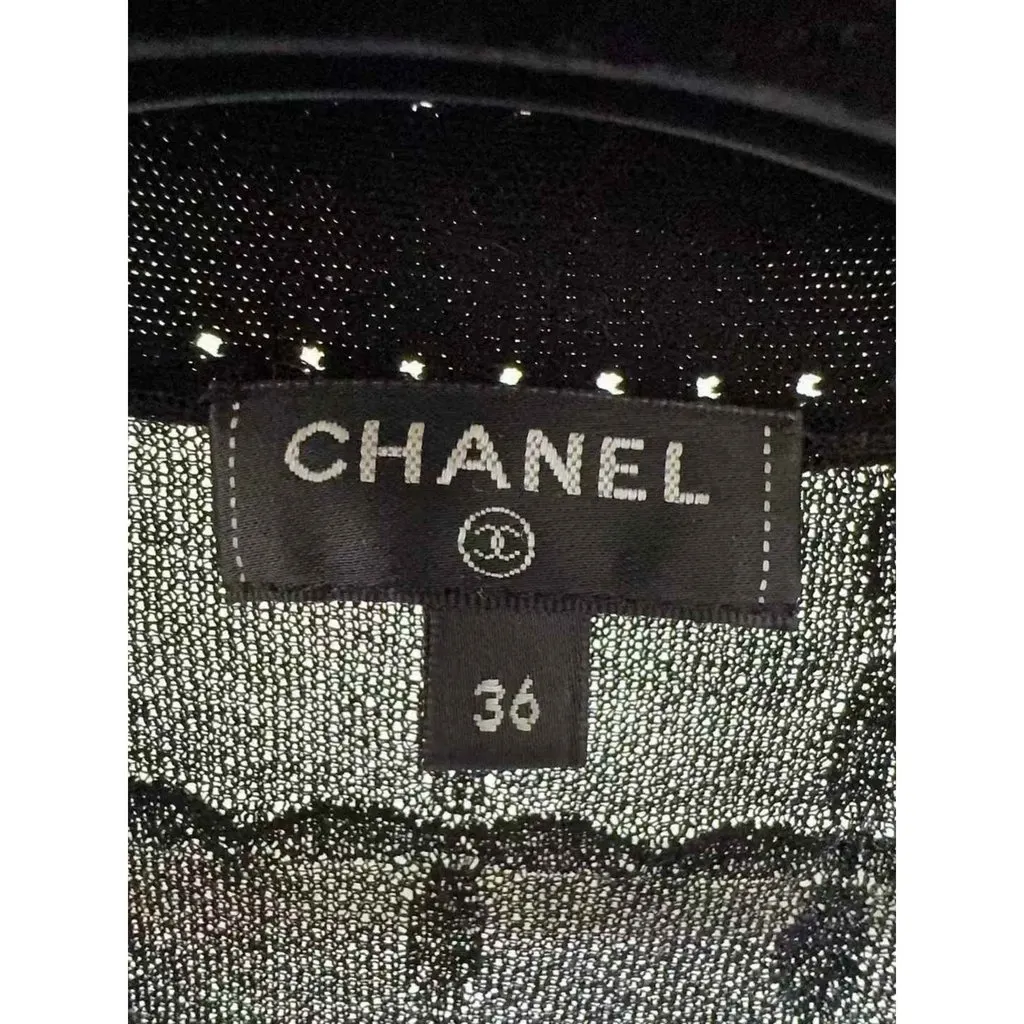 Chanel Black Cotton Knitwear Black Cotton Very good - Model View