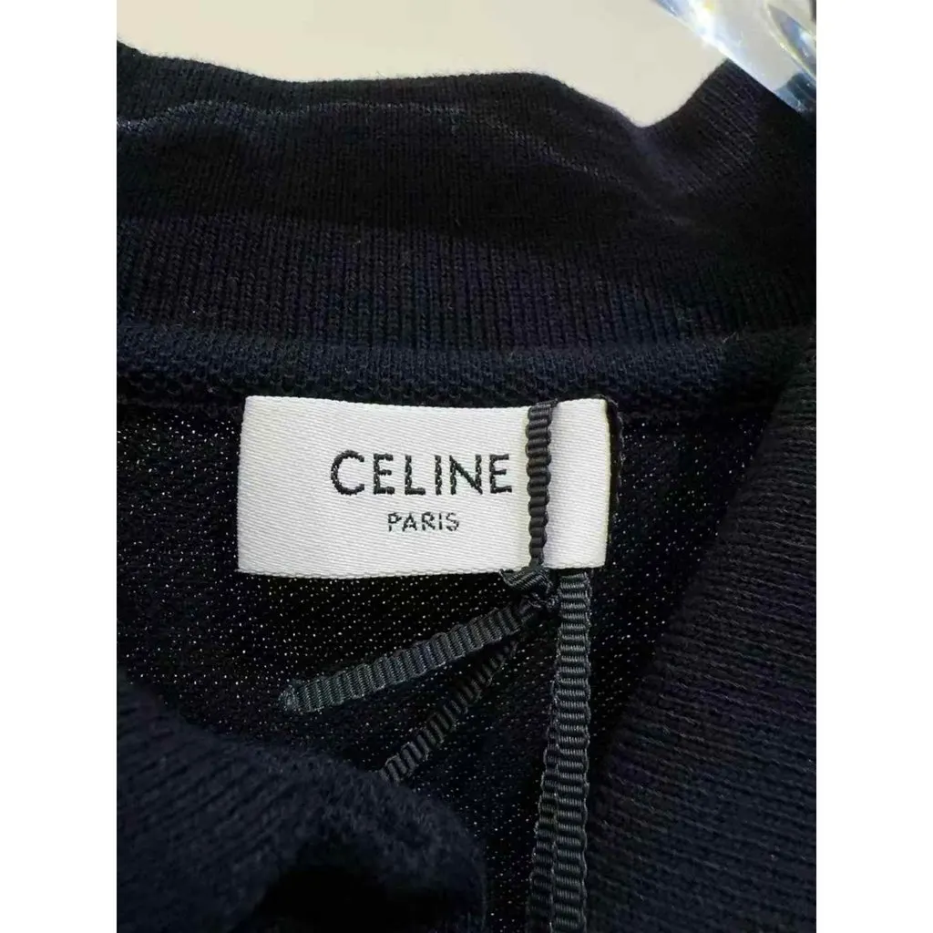 Celine Black Cotton Top Black Cotton Never worn, with tag - Inside View
