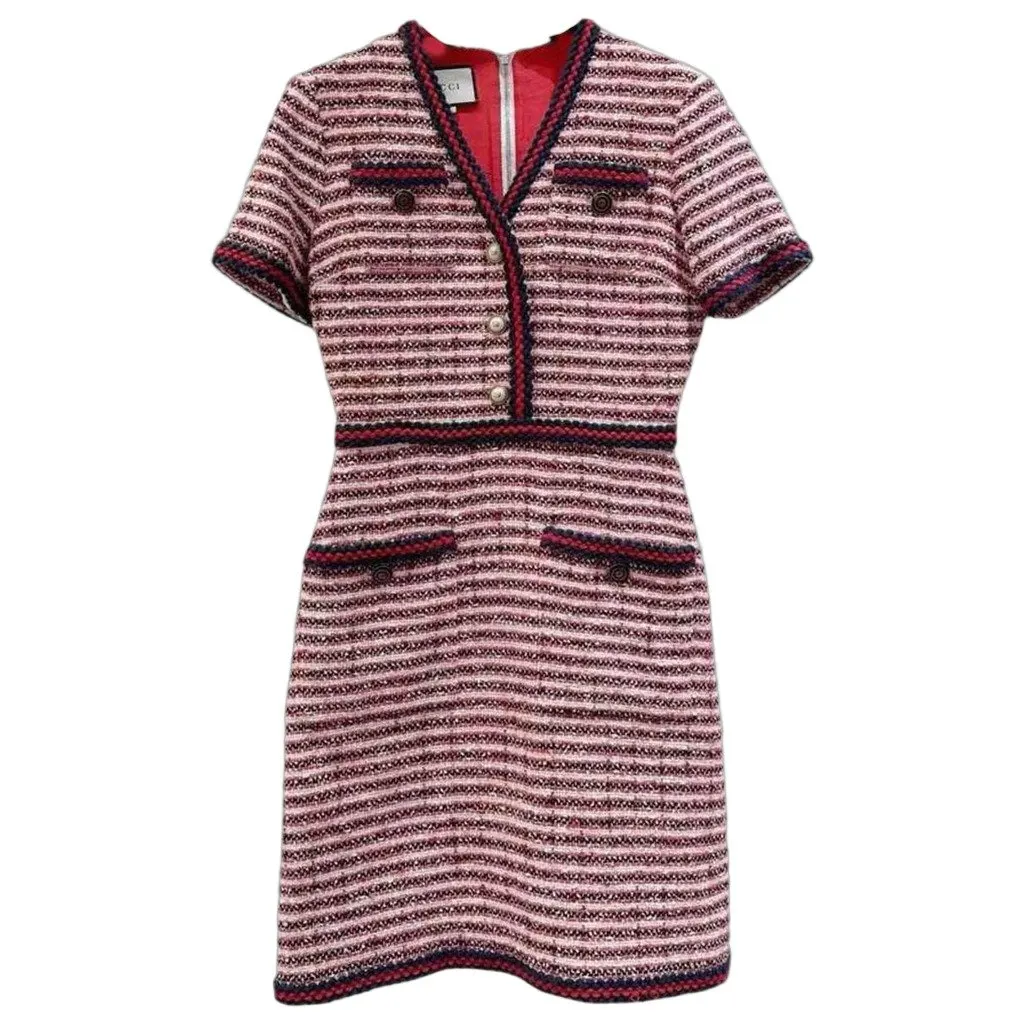 Gucci Wool Dress MultiColor Wool Very good - Front View