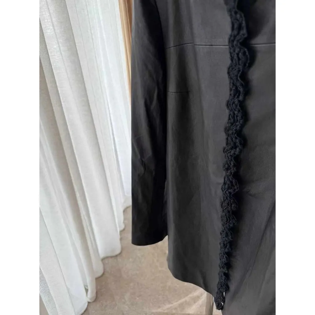 Chanel La Petite Veste Noire Black Leather Jacket Black Leather Very good - Box View