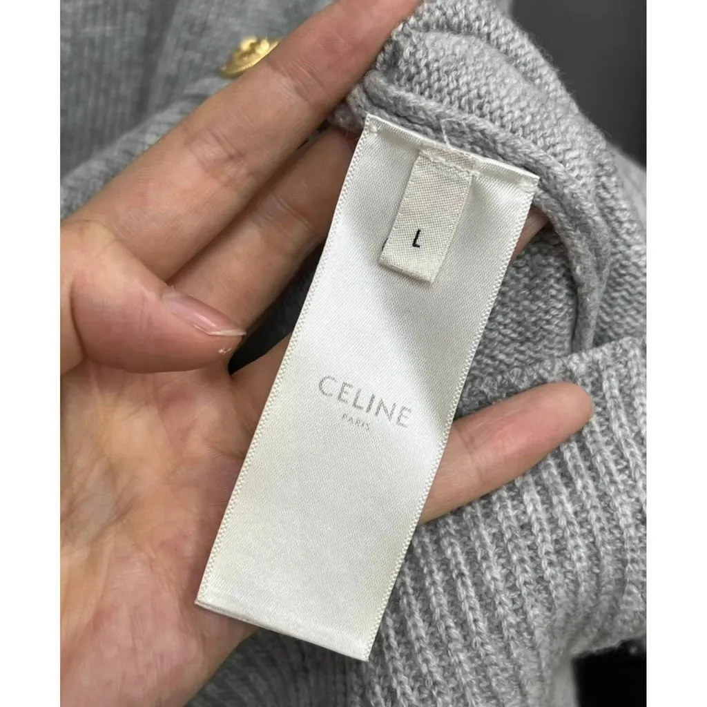 Celine Grey Cashmere Knitwear Grey Cashmere Very good - Model View