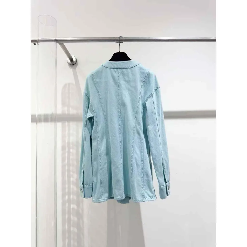 Chanel La Petite Veste Noire Blue Cotton Jacket Blue Cotton Very good - Back View