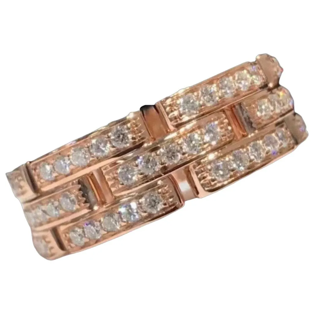 Cartier Maillon Panthere Pink Gold Ring MultiColor Very good - Front View