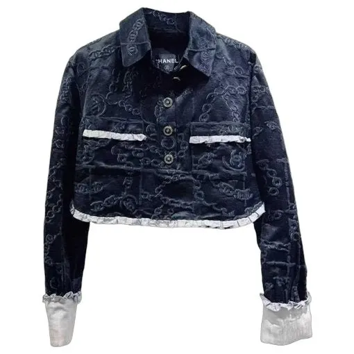 Chanel La Petite Veste Noire Black Silk Jacket Black Silk Very good - Front View