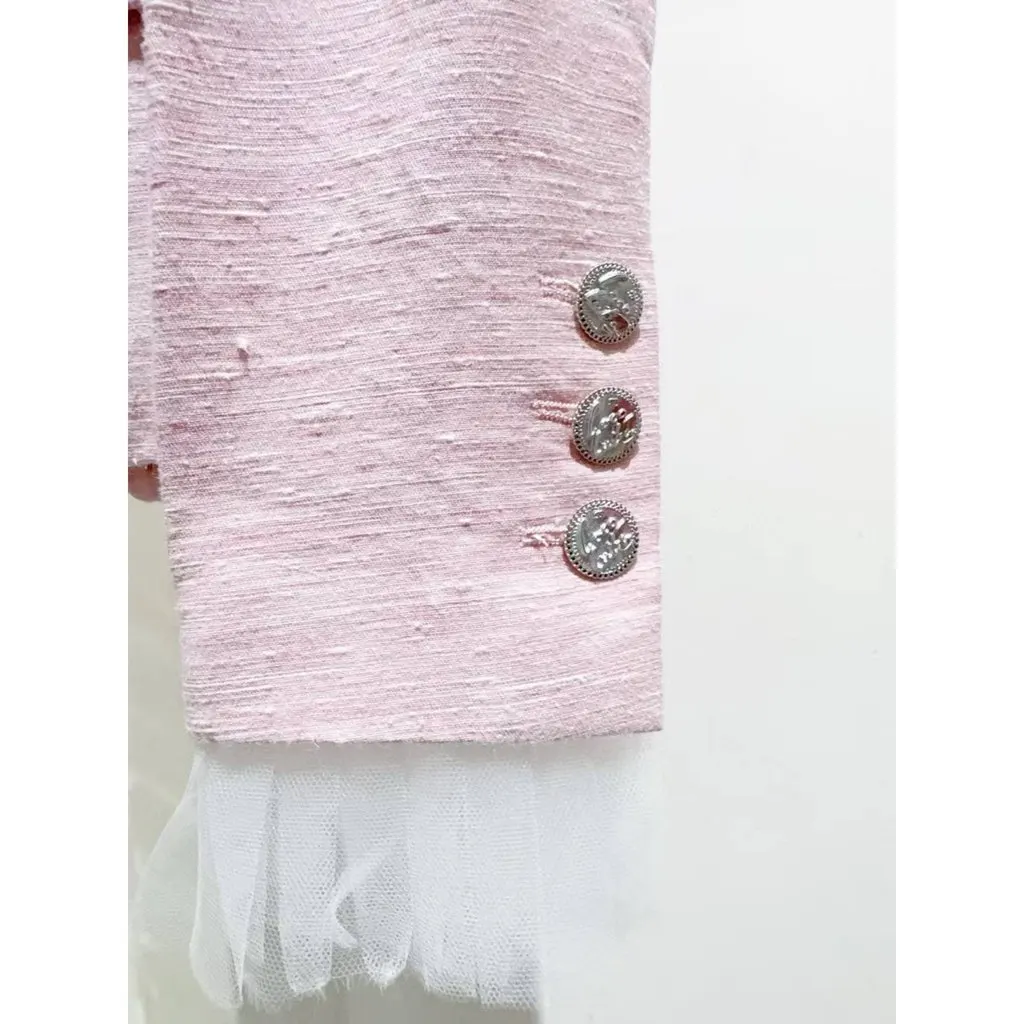 Chanel La Petite Veste Noire Pink Silk Jacket Pink Silk Very good - Back View