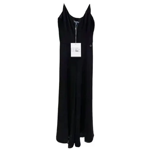 Chanel Black Silk Dress Black Silk Never worn, with tag - Front View