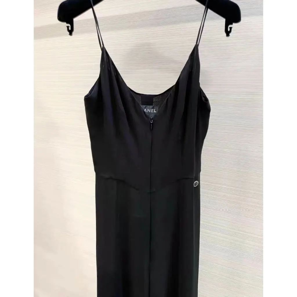 Chanel Black Silk Dress Black Silk Never worn, with tag - Back View