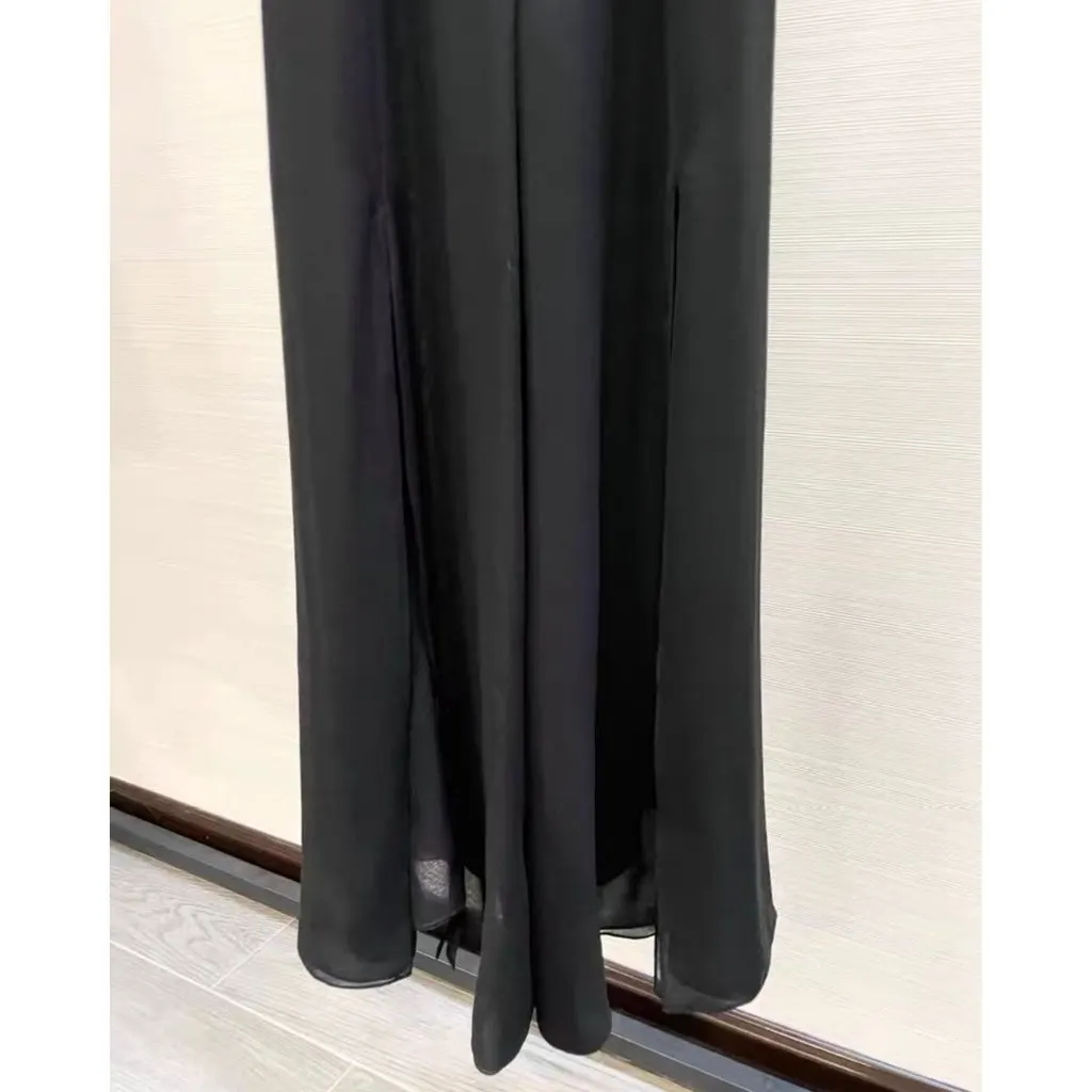 Chanel Black Silk Dress Black Silk Never worn, with tag - Inside View