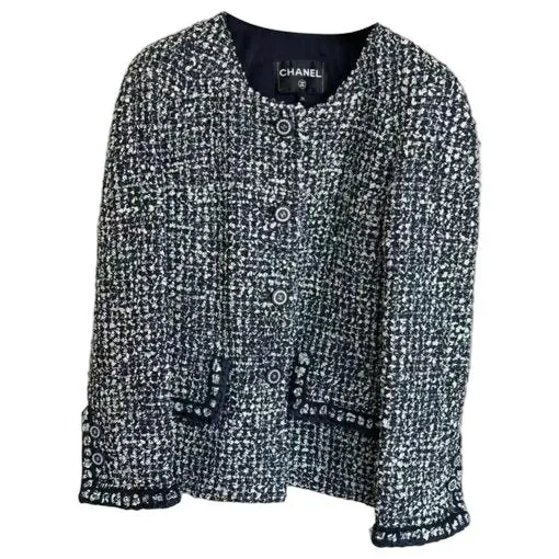 Chanel La Petite Veste Noire Tweed Jacket MultiColor Tweed Very good - Front View