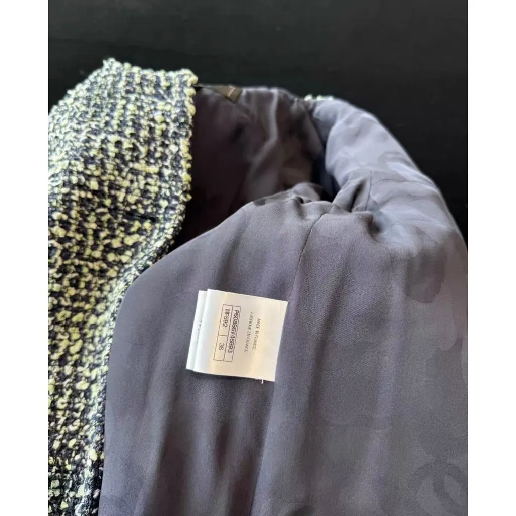 Chanel La Petite Veste Noire Tweed Jacket MultiColor Tweed Very good - Inside View