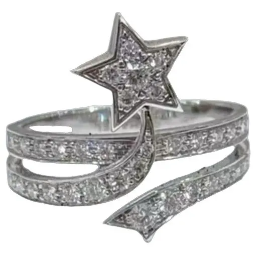 Chanel Comète White Gold Ring MultiColor White Gold Very good - Front View