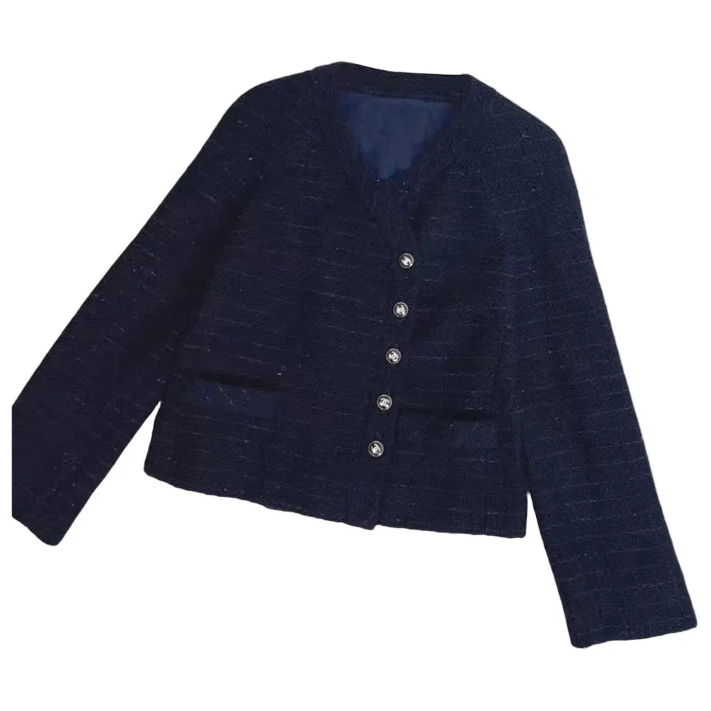 Chanel La Petite Veste Noire Tweed Jacket MultiColor Tweed Very good - Front View