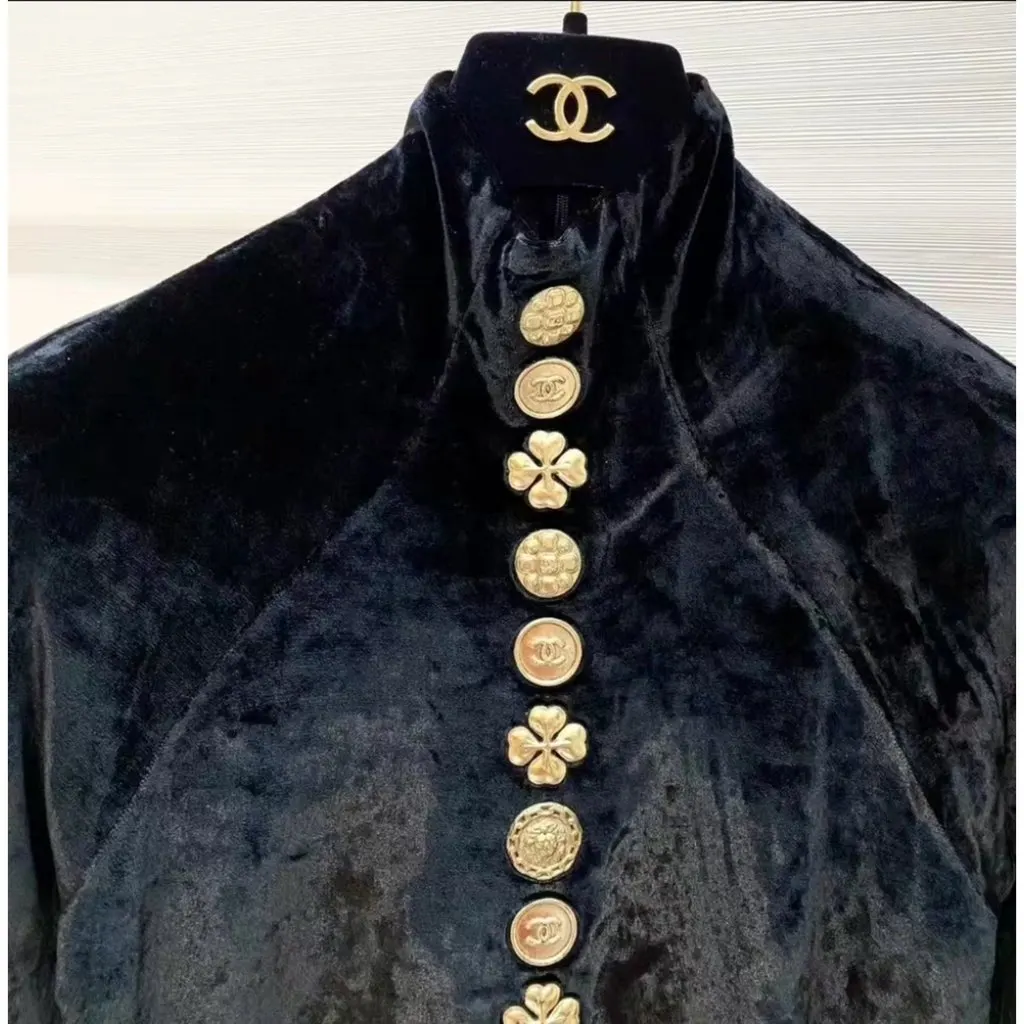 Chanel Velvet Top MultiColor Velvet Very good - Back View