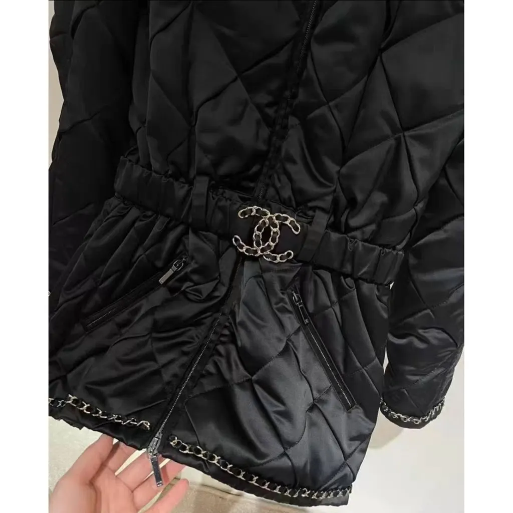 Chanel Black Polyester Leather Jacket Black Polyester Very good - Back View