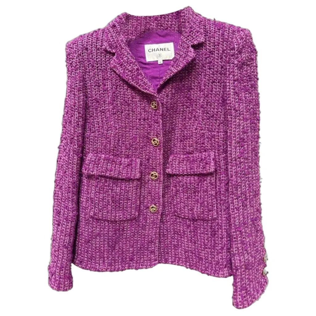 Chanel La Petite Veste Noire Tweed Jacket MultiColor Tweed Very good - Front View