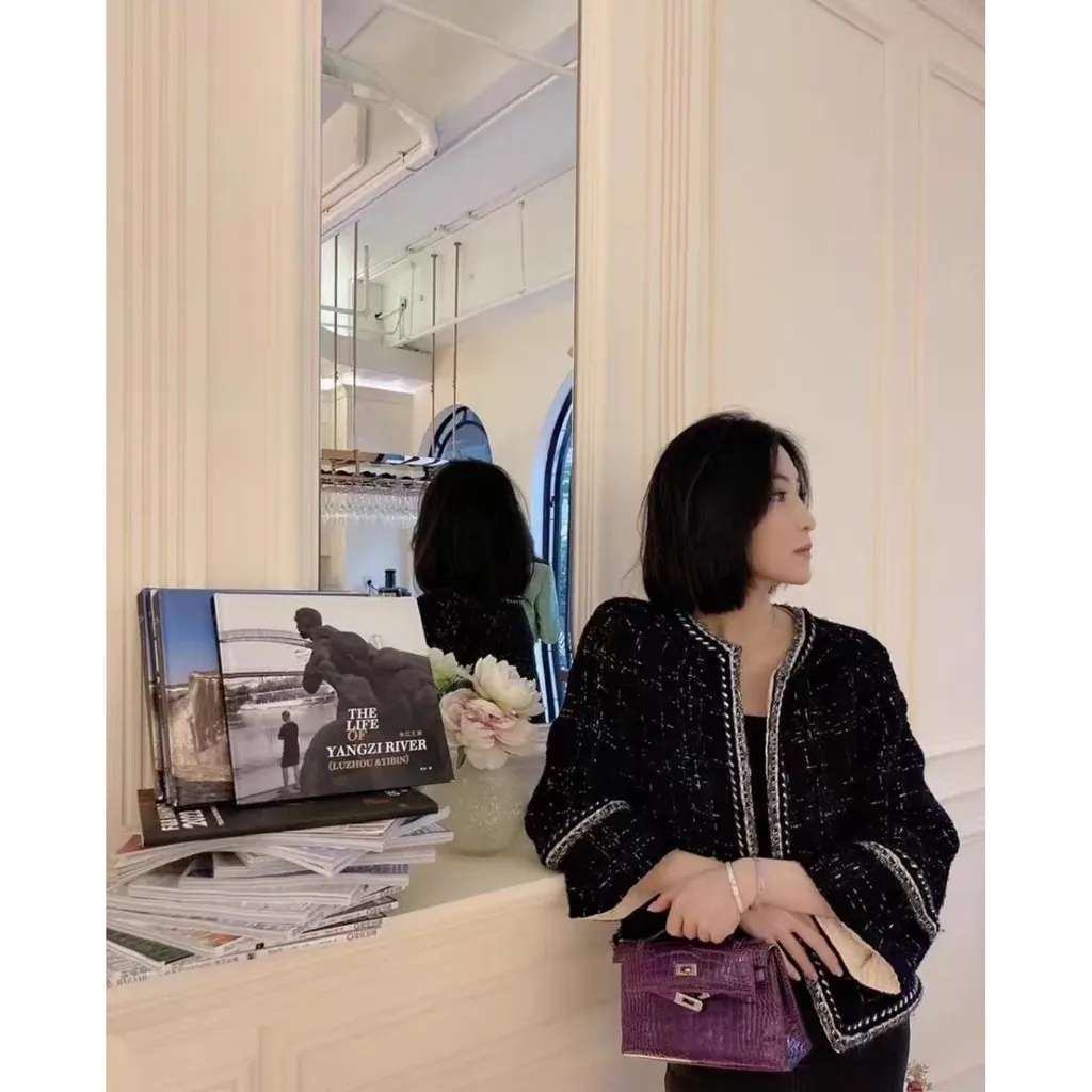 Chanel Tweed Coat MultiColor Tweed Very good - Inside View