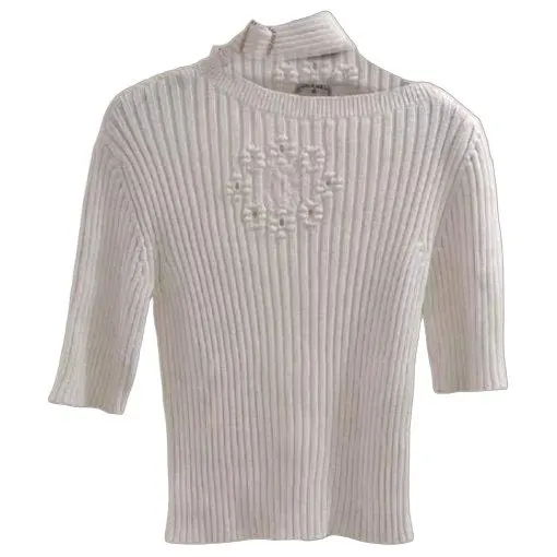 Chanel White Cotton Knitwear White Cotton Very good - Front View
