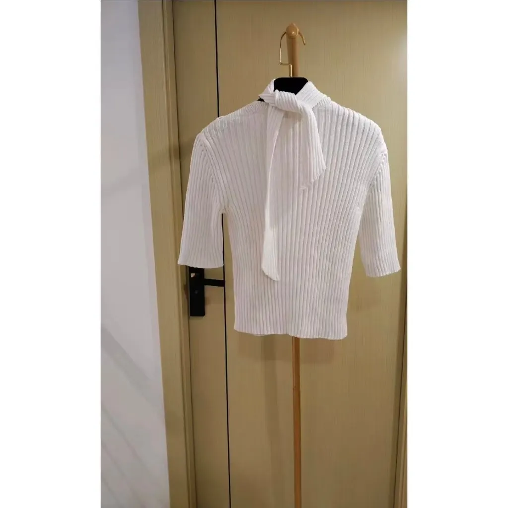 Chanel White Cotton Knitwear White Cotton Very good - Back View