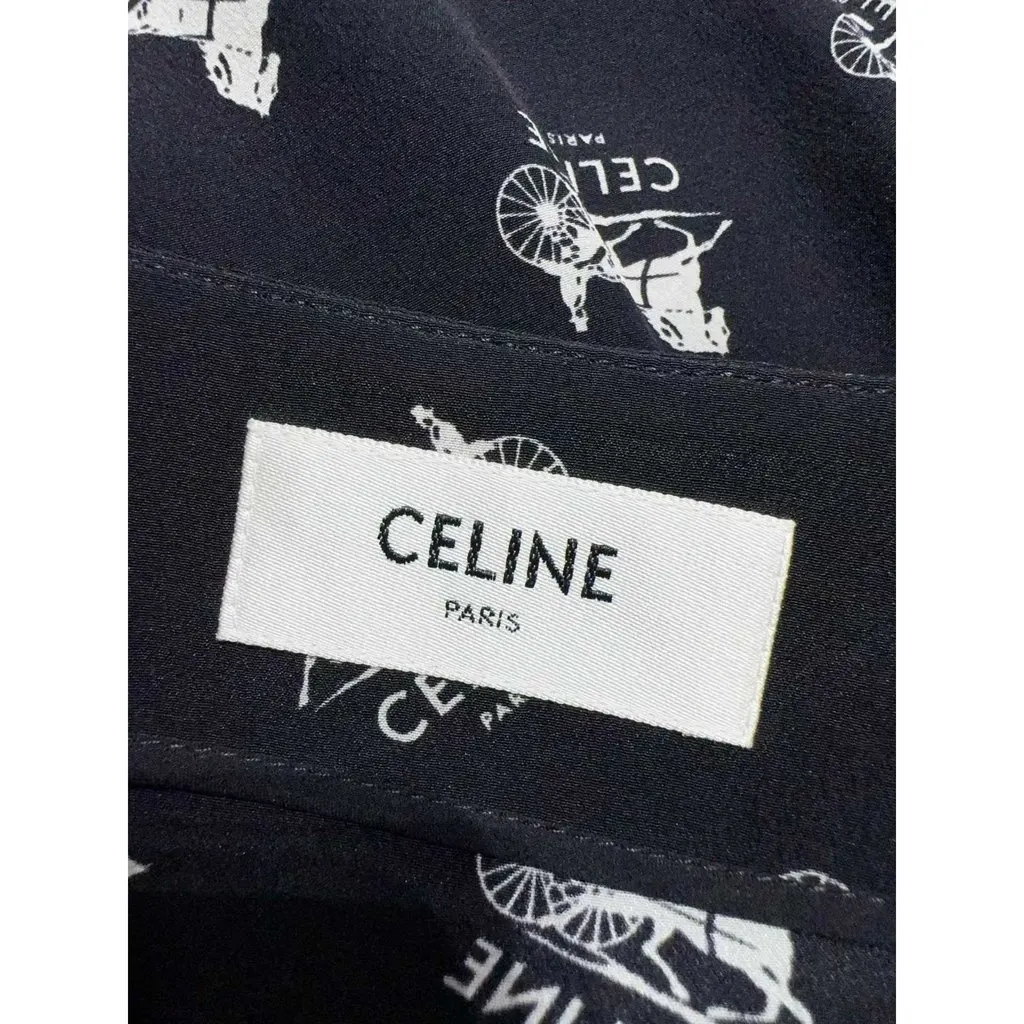 Celine Silk Skirt MultiColor Silk Never worn, with tag - Model View