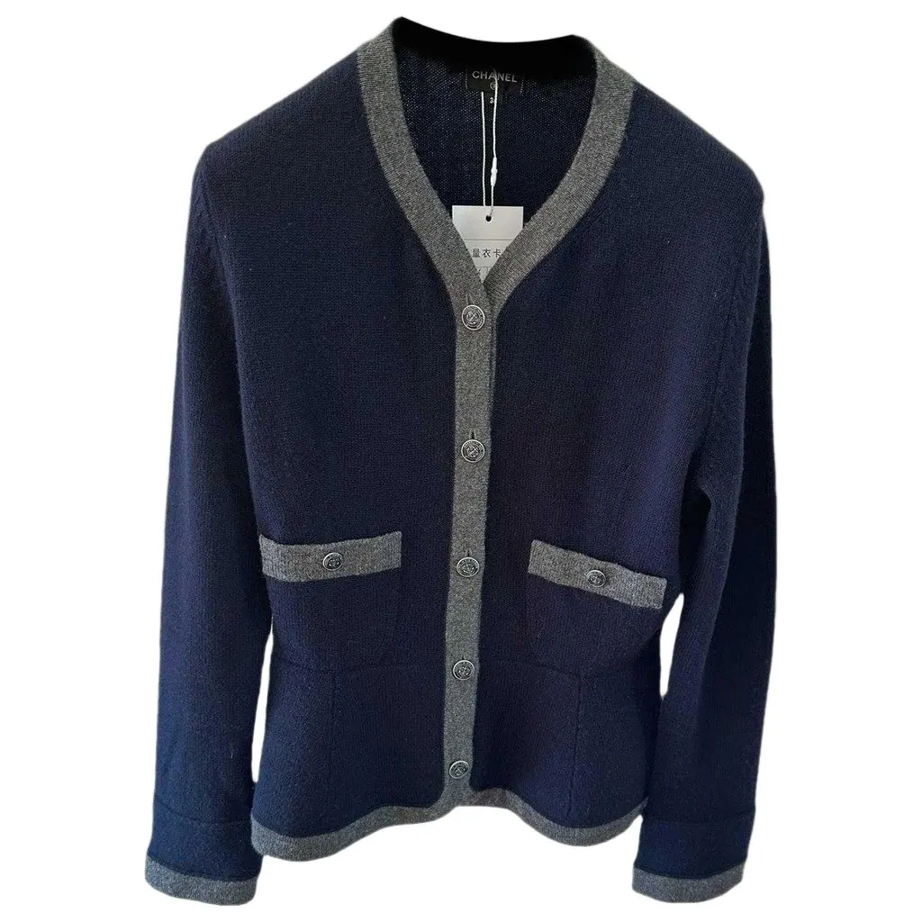 Chanel Navy Cashmere Knitwear Navy Cashmere Very good - Front View
