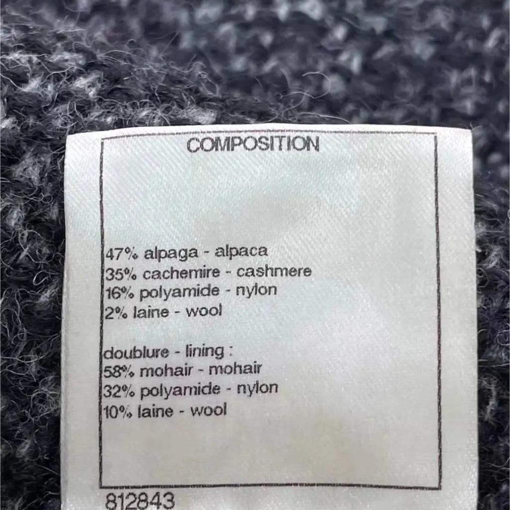 Chanel Grey Cashmere Knitwear Grey Cashmere Very good - Inside View