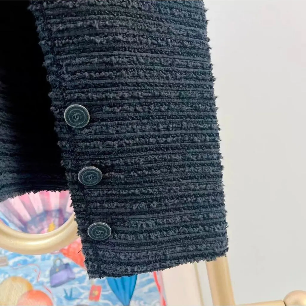 Chanel La Petite Veste Noire Navy Cotton Jacket Navy Cotton Very good - Box View