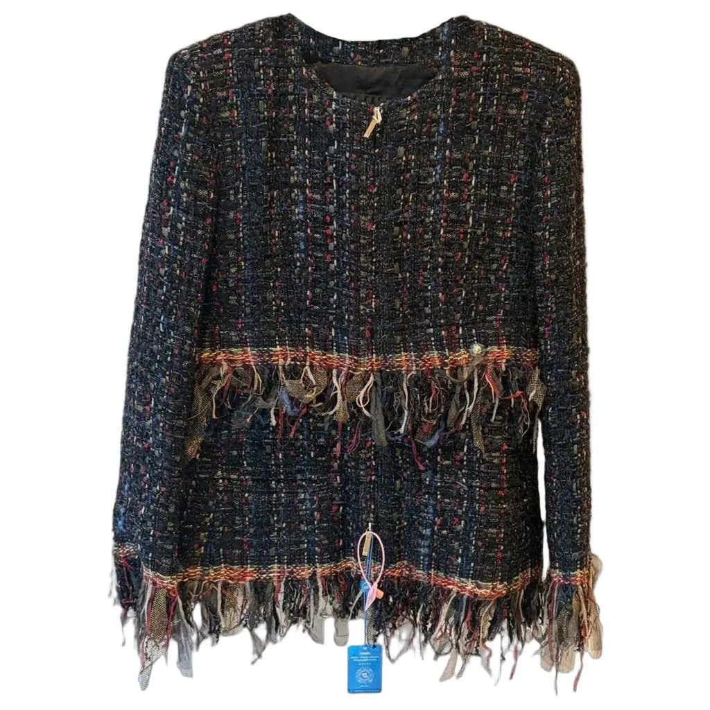 Chanel La Petite Veste Noire Tweed Jacket MultiColor Tweed Very good - Front View
