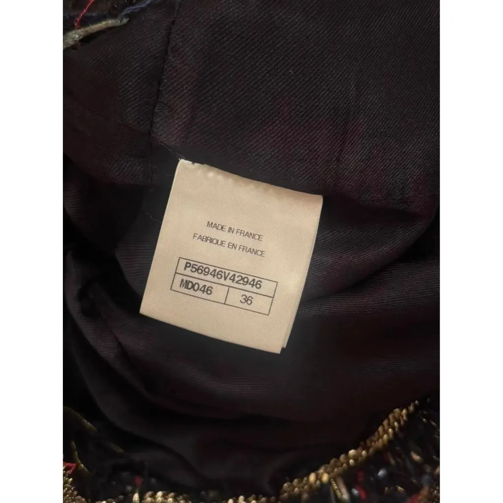 Chanel La Petite Veste Noire Tweed Jacket MultiColor Tweed Very good - Inside View